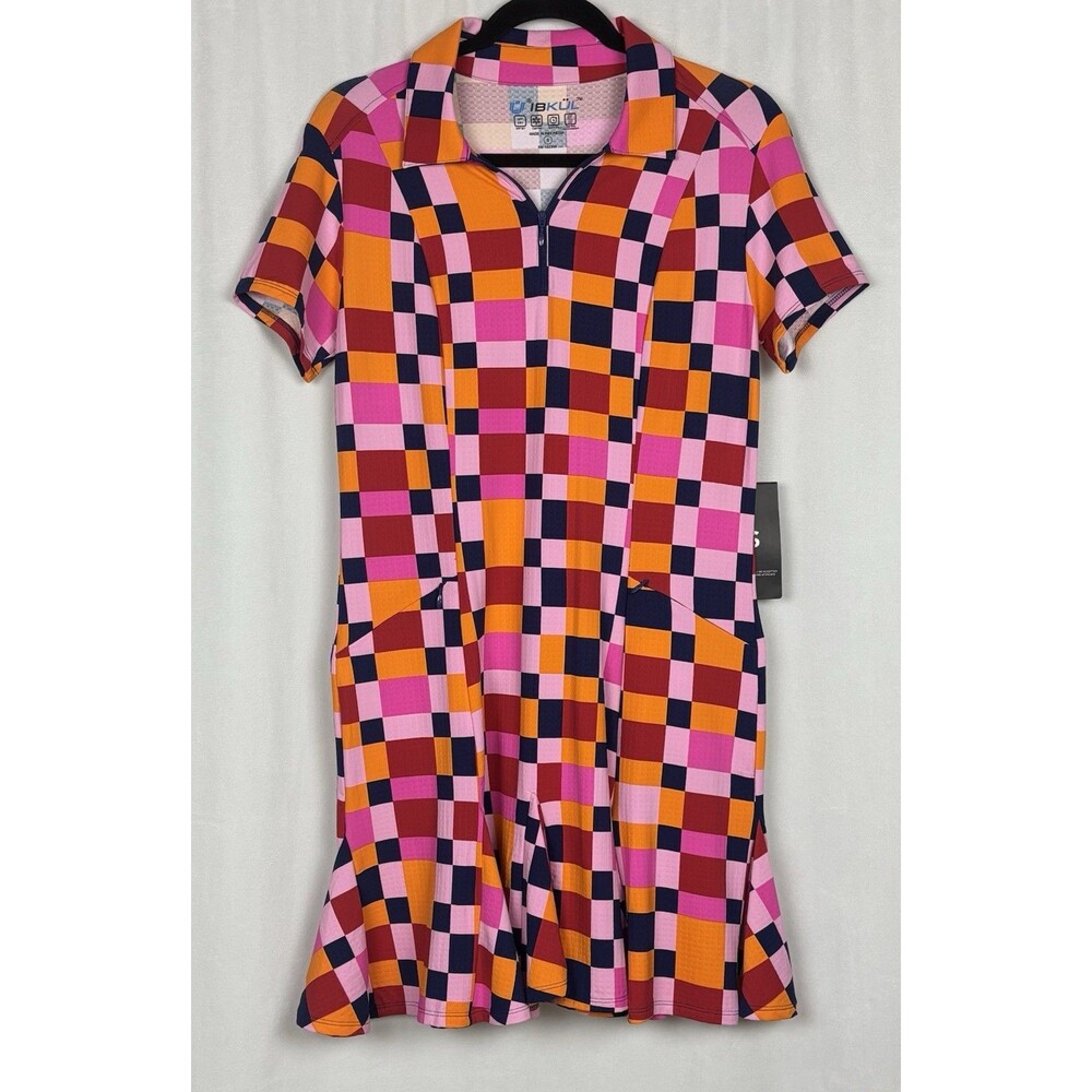 IBKUL Women's Size Small Short Sleeve Godet Annalise Golf Dress - Picture 3 of 7
